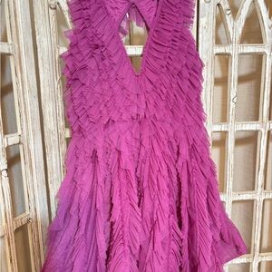 Cocktail Violet Pink Party Dress